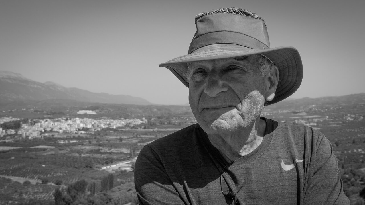 John Prevas in the landscape around ancient Sparta